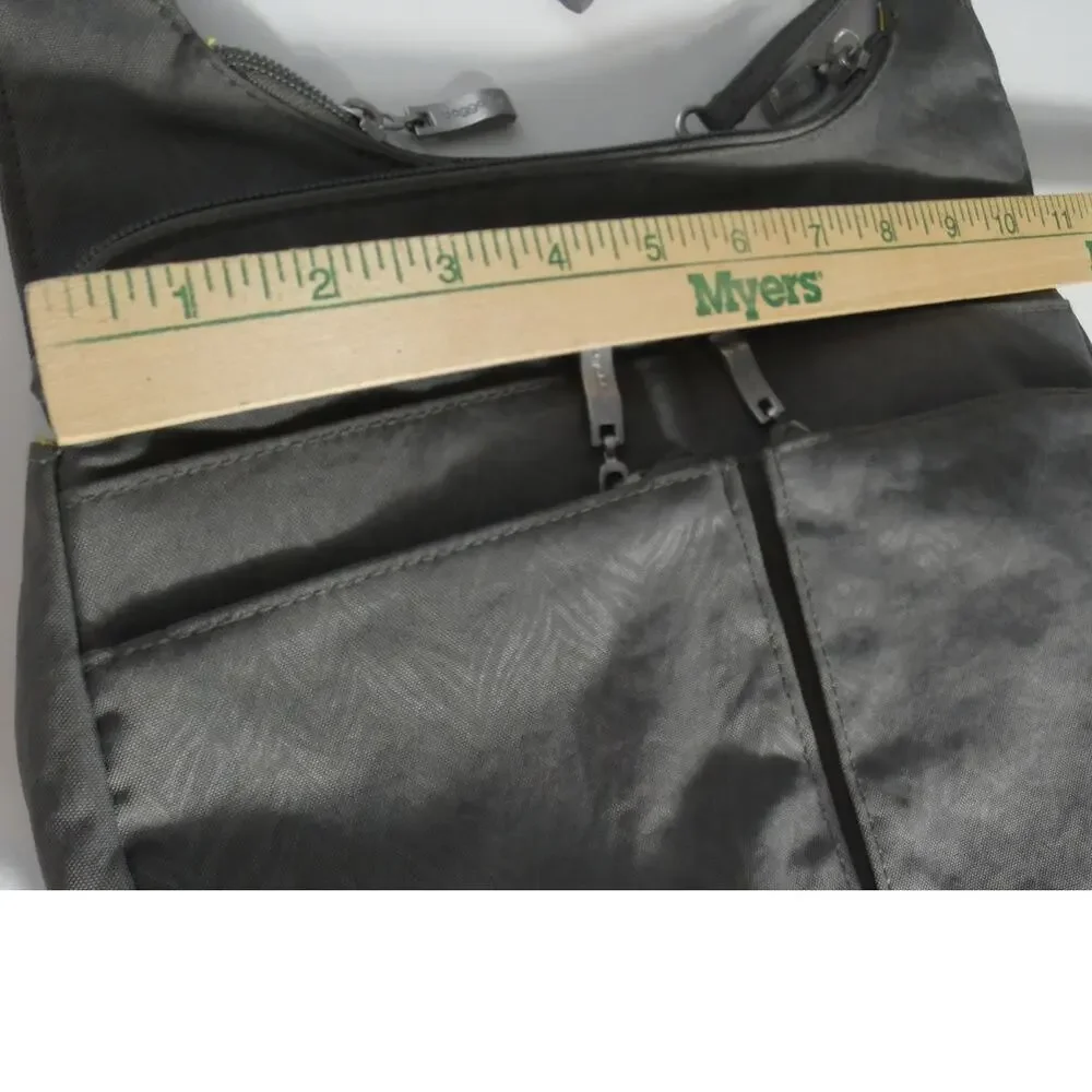 Baggallini Gray Crossbody Purse Multiple Zippered Pockets RFID Wallet Included